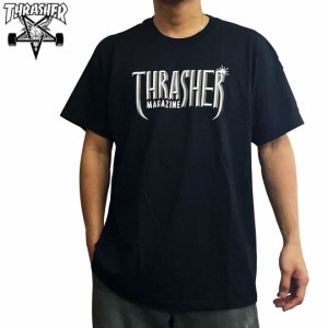スラッシャー THRASHER スケボー Tシャツ USA企画 GOTHIC TEE ブラック NO157