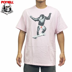 パウエル POWELL スケボー Tシャツ CHIMP LIGHT TEE ピンク NO94