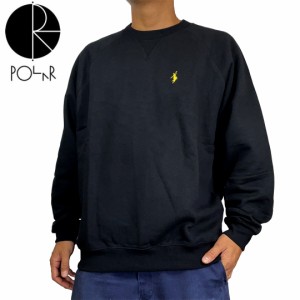 POLAR ポーラー スケボー スウェットDEFAULT CREWNECK ブラックNO12