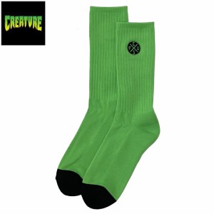 クリーチャー CREATURE ソックス CONTRAST SOCKS グリーン NO27