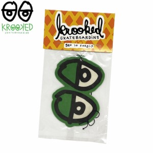 KROOKED クロックド スケートボード エアーフレッシュナー EYES AIR FRESHENERGREEN NO08