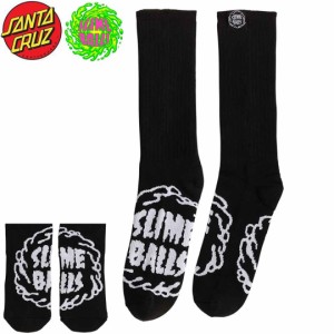 サンタクルーズ SANTA CRUZ ソックス SLIME BALLS MONO SPLAT CREW SOCKS ブラック NO51