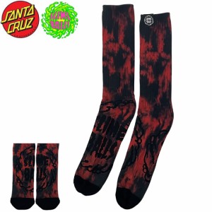 サンタクルーズ SANTA CRUZ ソックス SLIME BALLS MONO SPLAT CREW SOCKS レッド・ブラック NO52