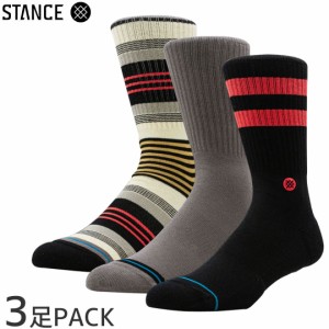 STANCE スタンス スケボー ソックス PARALLELS CREW SOCKS 3 PACK NO05