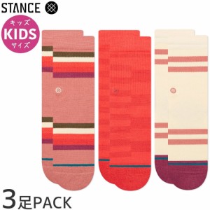 STANCE スタンス スケボー キッズソックス BOUNCE BACK KIDS SOCKS PINK 3PACK NO09