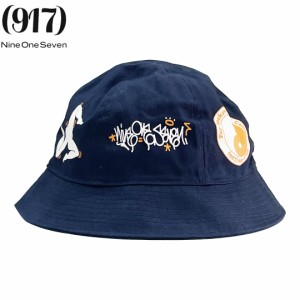 CALL ME 917 ナインワンセブン NINE ONE SEVEN ハット CREW BLUE BUCKET HAT ネイビー NO01