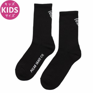 POLAR ポーラー スケボーソックス キッズ POLAR FACE SOCKS YOUTH ブラック NO13