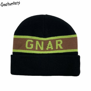 GNARHUNTERS ナーハンターズ スケボー ニットキャップ GNAR INTARSIA BEANIE ブラック NO01