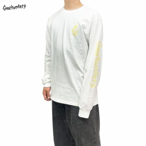 GNARHUNTERS ナーハンターズ スケボーロングTシャツ G CLASSIC WHT L/S TEE ホワイト NO01