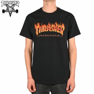 スラッシャー THRASHER スケボー Tシャツ USA企画 INFERNO TEE ブラック NO150