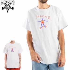 スラッシャー THRASHER スケボー Tシャツ USA企画 GONZ FILL TEE アッシュグレー/ホワイト NO152