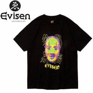 EVISEN エビセン スケボー Tシャツ FUKUWARAI TEE ブラック NO6