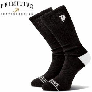 プリミティブ PRIMITIVE スケボー ソックス CORE DIRTY P SKATE SOCKS ブラック NO20