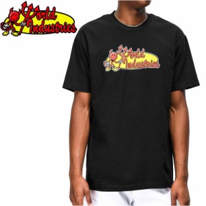 WORLD INDUSTRIES ワールドインダストリーズ スケートボード Tシャツ RETRO CORP TEE ブラック NO2