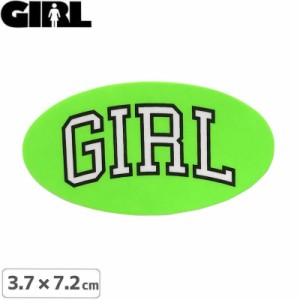 GIRL ガールスケートボード STICKER ステッカー LOGO STICKER グリーン 3.7cm x 7.2cm NO133