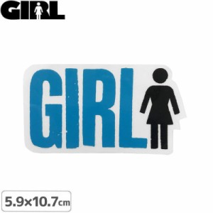 GIRL ガールスケートボード STICKER ステッカー LOGO STICKER ブルー 5.9cm x 10.7cm NO136