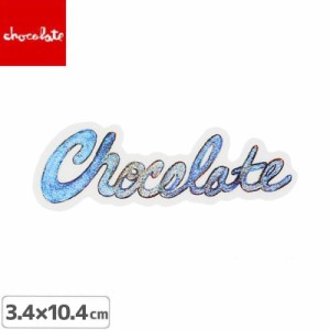 CHOCOLATE チョコレートステッカー スケボー  LOGO STICKER ブルー3.4cm x 10.4cm NO24