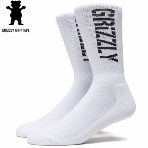 グリズリー GRIZZLY ソックス STAMP CREW SOCKS ホワイト NO18