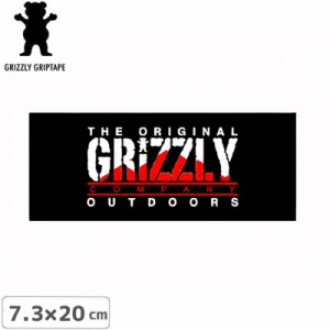 グリズリー GRIZZLY ステッカー STAMP LOGO STICKER ブラック 7.3cm×20cm NO38