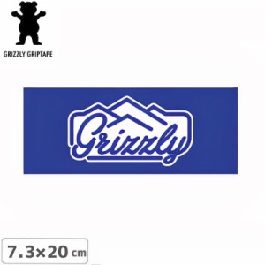 グリズリー GRIZZLY ステッカー STAMP LOGO STICKER ブルー 7.3cm×20cm NO40