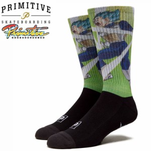 プリミティブ PRIMITIVE スケボー ソックス VEGETA RAGE SOCKS ドラゴンボール ブラック NO23