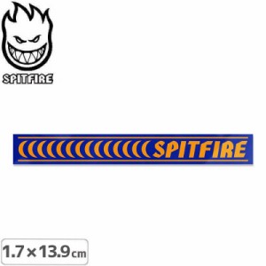 スピットファイアー SPITFIRE スケボー ステッカー BARRED STICKER ブルー×イエロー 1.7cmｘ13.9cm NO139