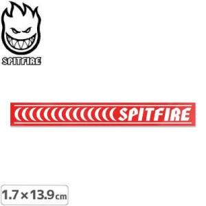 スピットファイアー SPITFIRE スケボー ステッカー BARRED STICKER レッド×ホワイト 1.7cmｘ13.9cm NO141