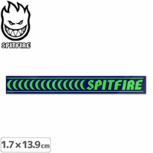 スピットファイアー SPITFIRE スケボー ステッカー BARRED STICKER ブルー×グリーン 1.7cmｘ13.9cm NO142