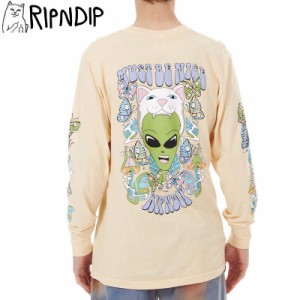 RIPNDIP リップンディップ スケートボード ロンT THINK FACTORY L/S TEE バックプリント ライトピーチ NO8