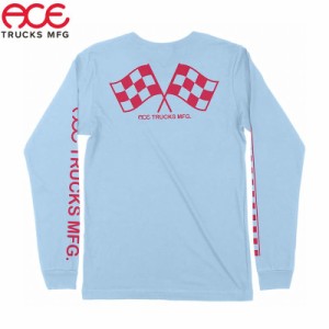 ACE TRUCKS エース スケボー ロング Tシャツ RETRO JERSEY LONGSLEEVE TEE パウダーブルー NO4