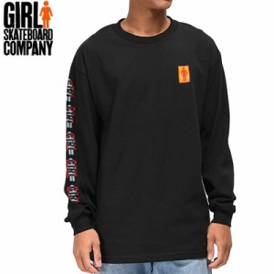 GIRL ガールスケートボード ロング Tシャツ OG KNOCKOUT LONG SLEEVE L/S TEE ブラック NO25