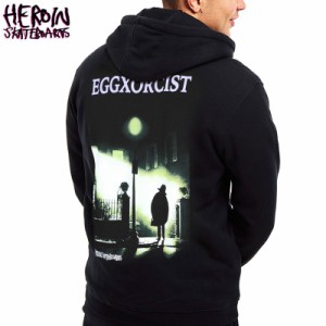 HEROIN ヘロイン スケートボード パーカー EGGXORCIST ZIP HOODIE ブラック NO1