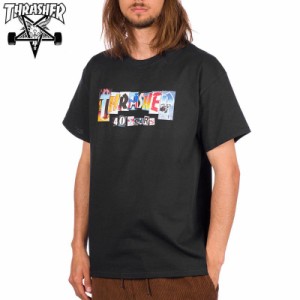 スラッシャー THRASHER Tシャツ 40 YEARS T-SHIRTS 40周年記念TEE ブラック NO127