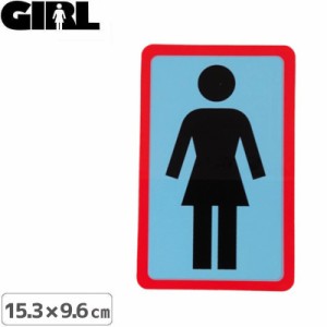 GIRL ガールスケートボード STICKER ステッカー LOGO STICKER ブラック×ブルー 15.3cm x 9.6cm NO178