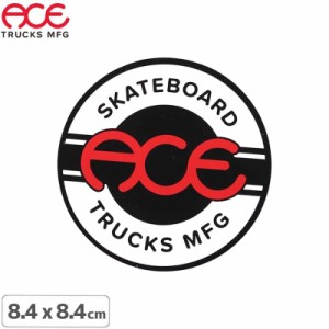 ACE TRUCKS エース スケボー ステッカー SEAL CLEAR STICKER 8.4cm レッド NO27