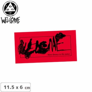 WELCOME ウェルカム スケボー ステッカー BLEED STICKER BLACK-RED 11.5 x 6cm NO15