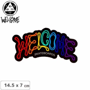 WELCOME ウェルカム スケボー ステッカー DROOP STICKER RAINBOW 14.5 x 7cm NO18