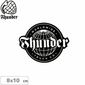 サンダートラック THUNDERスケボー ステッカー WORLD WIDE STICKER WHITE 8cm×10cm NO57