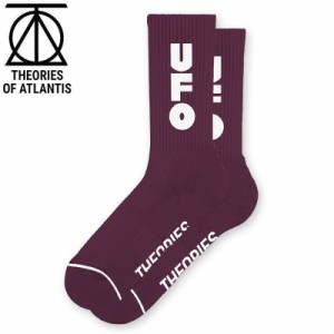 スケボー ソックス THEORIES セオリーズ UFO SOCKS WINE ワインパープル NO10