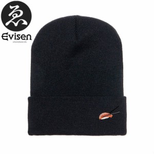 EVISEN エビセン スケボー ニットキャップ SUSHI KNIT BEANIE ブラック NO1