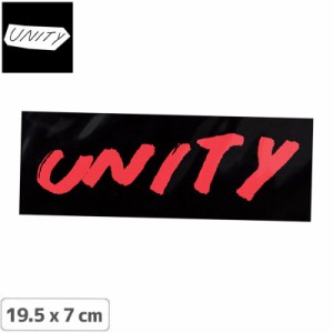 UNITY ユニティ スケボー ステッカー SHARPIE MD STICKER ブラック/レッド 19.5 x 7 cm NO1