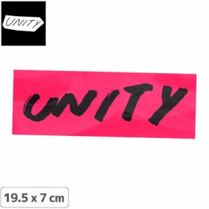 UNITY ユニティ スケボー ステッカー SHARPIE MD STICKER 蛍光ピンク/ブラック 19.5 x 7 cm NO2