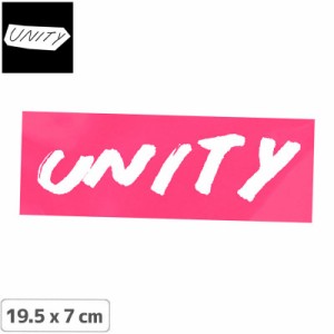 UNITY ユニティ スケボー ステッカー SHARPIE MD STICKER 蛍光ピンク/ホワイト 19.5 x 7 cm NO3