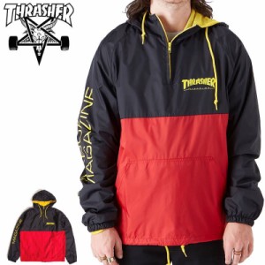 THRASHER スラッシャー アウター USAモデル MAG LOGO ANORAK JACKET ウィンドブレーカー ブラック NO6