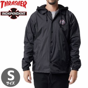 INDEPENDENT インディペンデント スケボー ジャケット Sサイズ THRASHER PENTAGRAM CROSS HOODED JACKET ブラック NO25