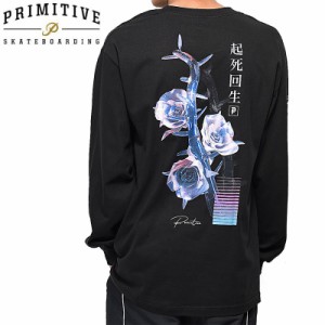 PRIMITIVE プリミティブ スケボー ロング Tシャツ CREATION L/S TEE ブラック NO6