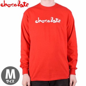 チョコレート CHOCOLATE スケボー ロングTシャツ Mサイズ ORIGINAL CHUNK L/S TEE レッド NO13