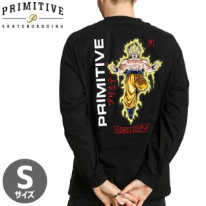 PRIMITIVE プリミティブ スケボー ロング Tシャツ Sサイズ GOKU POWER UP LS TEE ドラゴンボールコラボ ブラック NO17