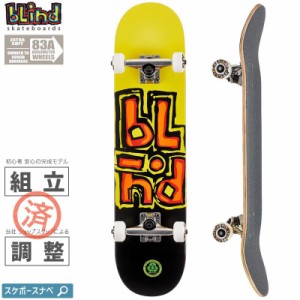 ブラインド BLIND スケートボード コンプリート OG STACKED BLK/YELLOW SFT WHEEL COMPLETE 83A  7.5インチ NO145