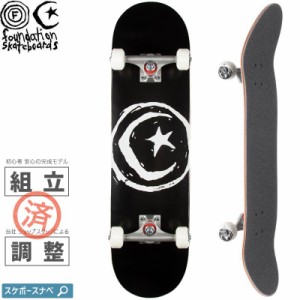 ファンデーション FOUNDATION スケボー コンプリート STAR AND MOON BLACK COMPLETE 100A 8.0インチ NO16